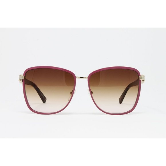 Longchamp Sunglasses Women\'s Square LO103S Color 716 Gold Rose Size 58mm